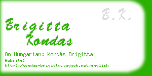 brigitta kondas business card