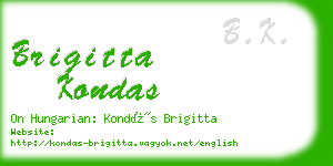 brigitta kondas business card